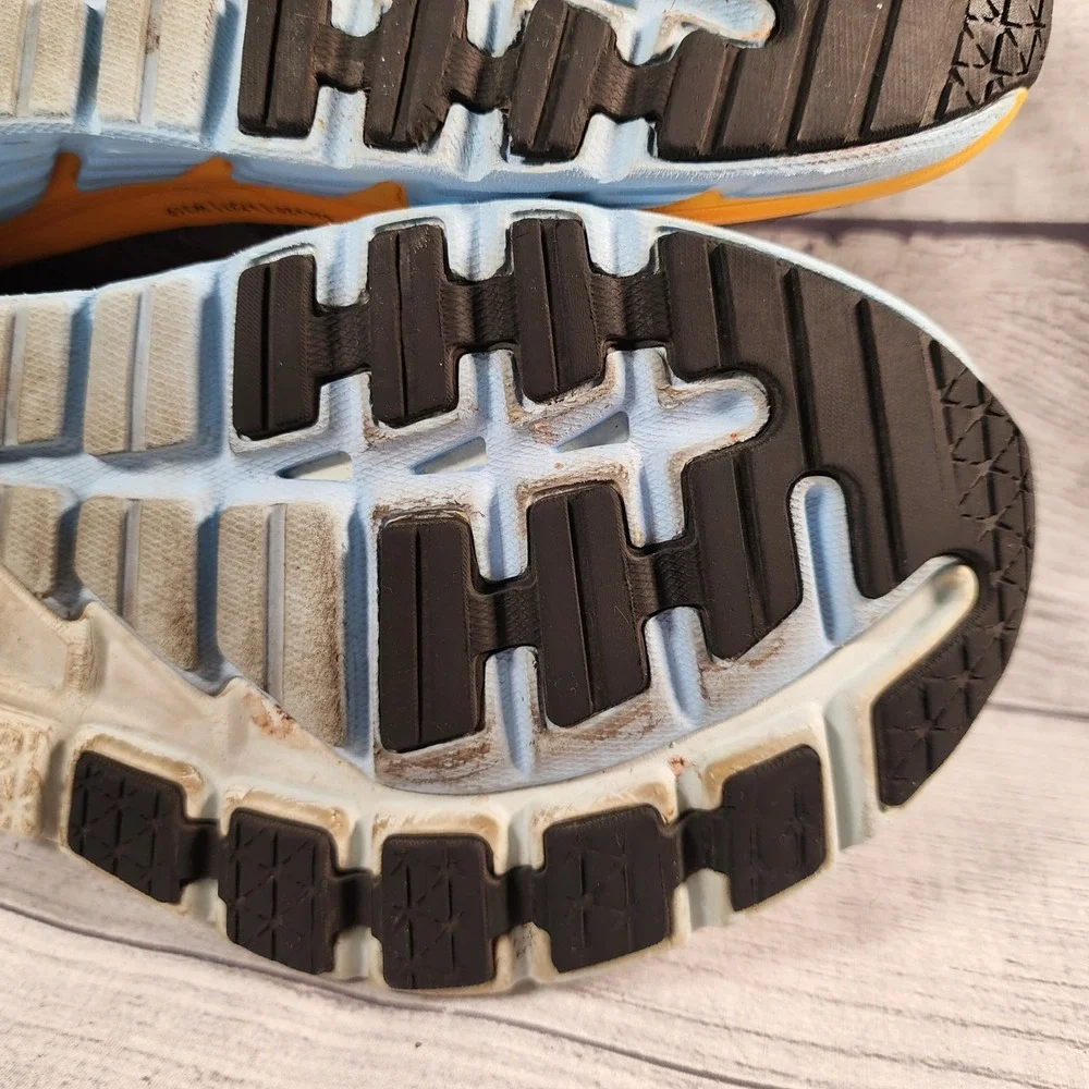 Hoka Gaviota 4 Mens Size 10 Running Shoes Gray Orange Blue Stability Sneakers